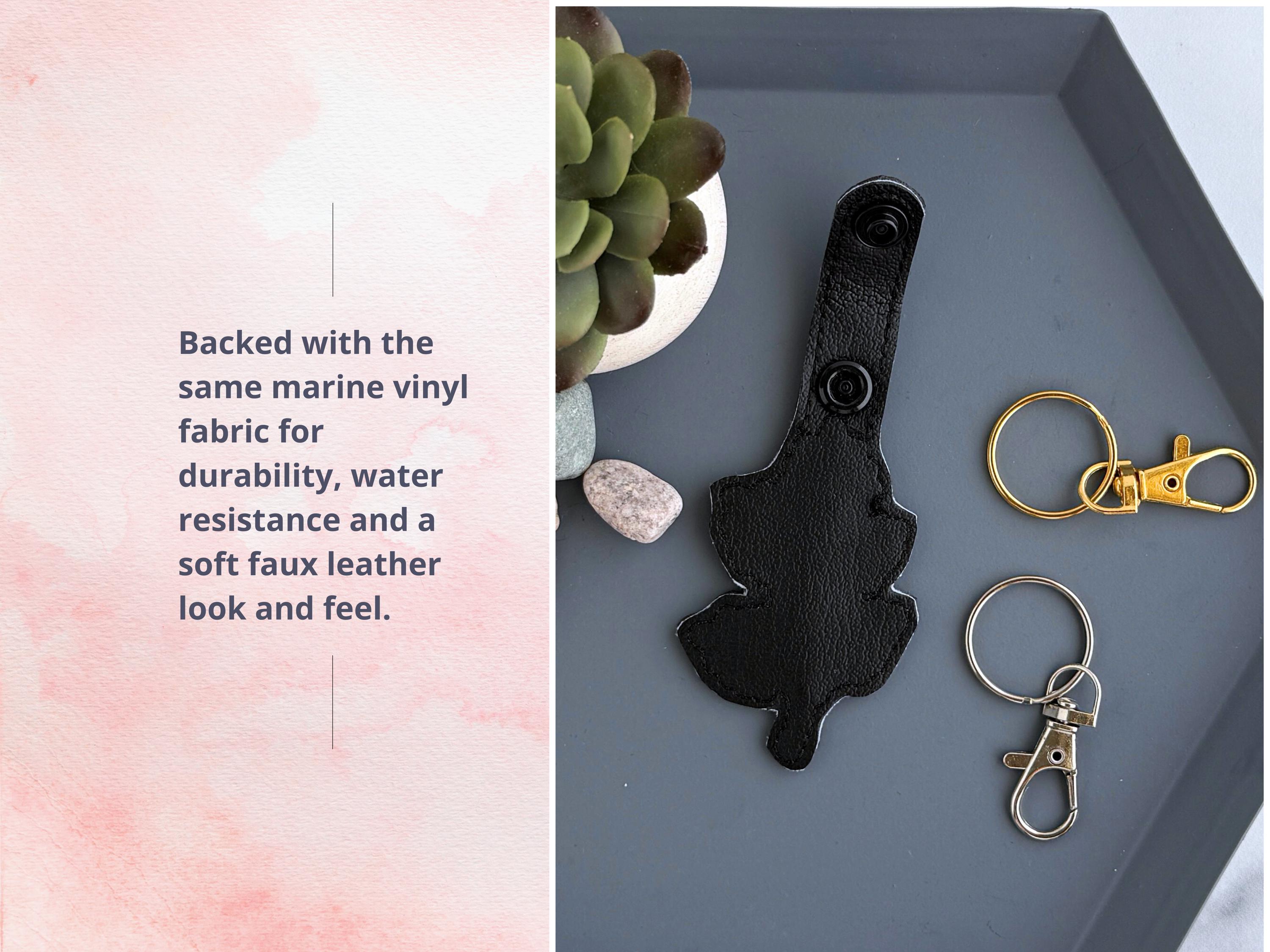 December Birth Flower Keychain | Embroidered Holly or Narcissus Flower ...