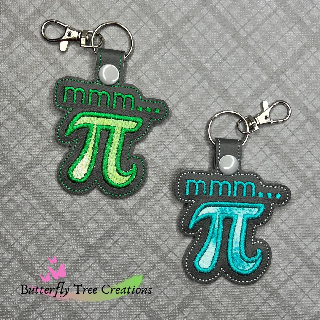 Pi Snap Tab Keychains, Pi Day, Faux Leather Key Fob, Zipper Pull, Bag
