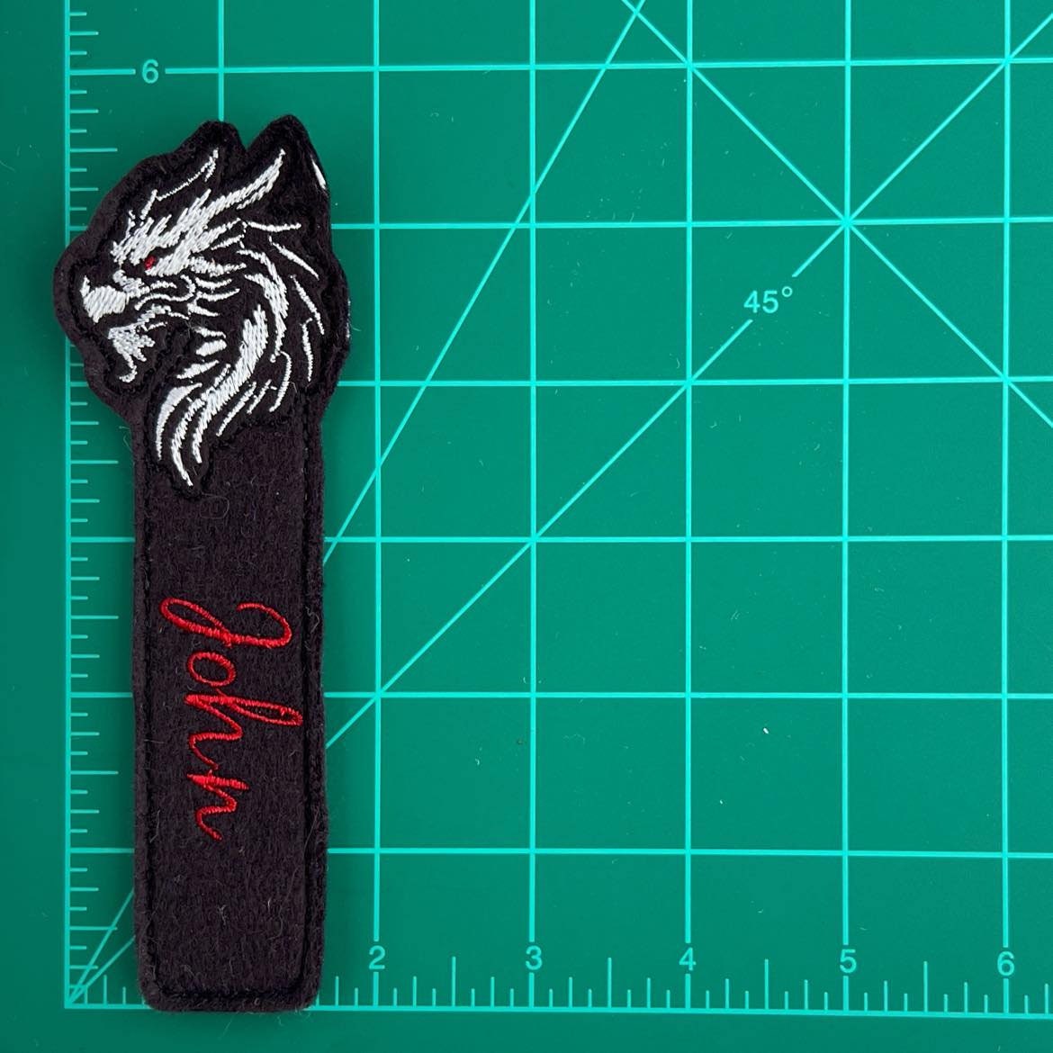 Personalized Dragon Bookmark, Embroidered Felt Bookmark, Custom Options, Great Gift for Fantasy Reader