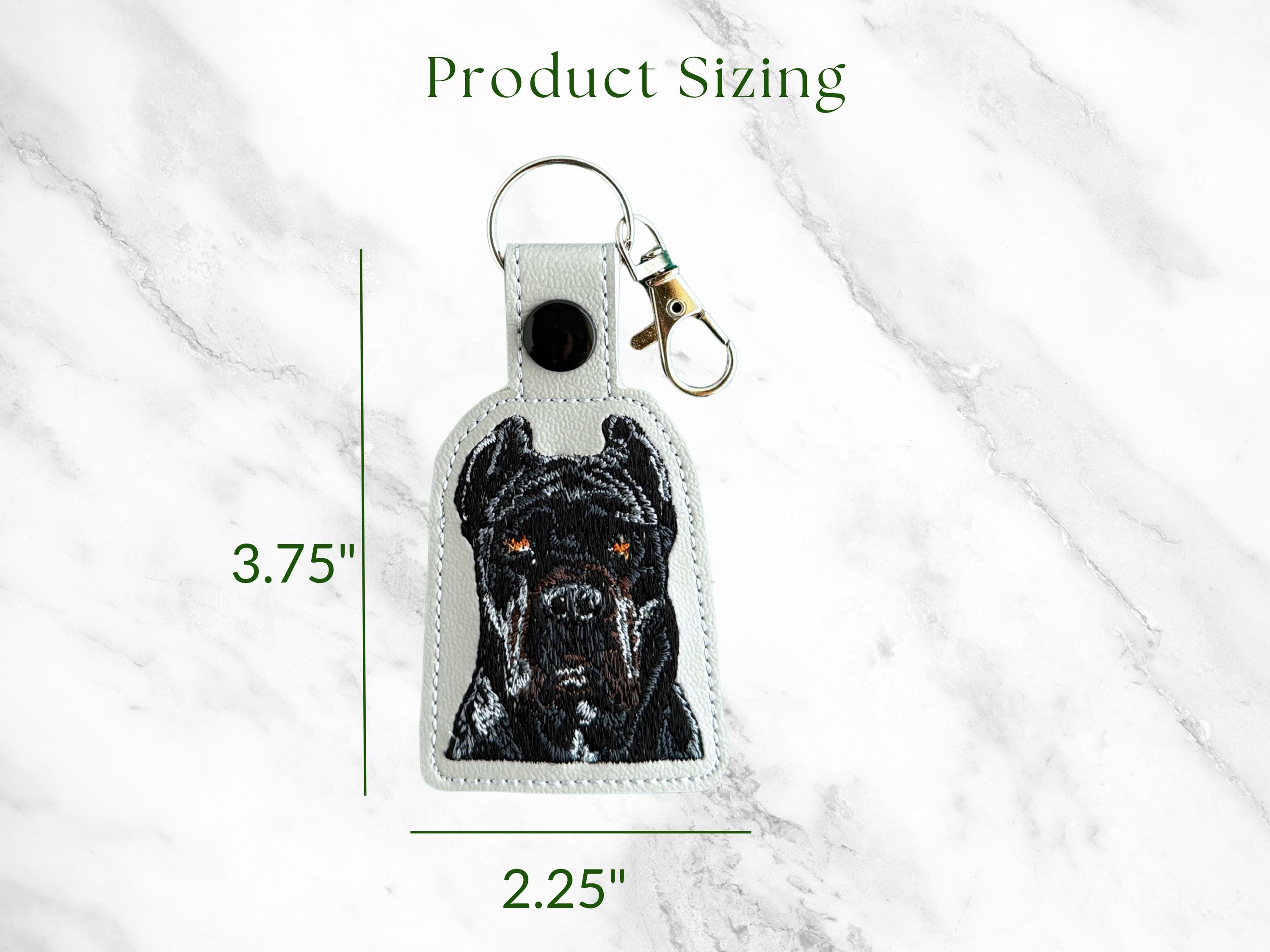 Realistic Cane Corso Keychain: Embroidered Key Fob or Bag Charm, Great ...