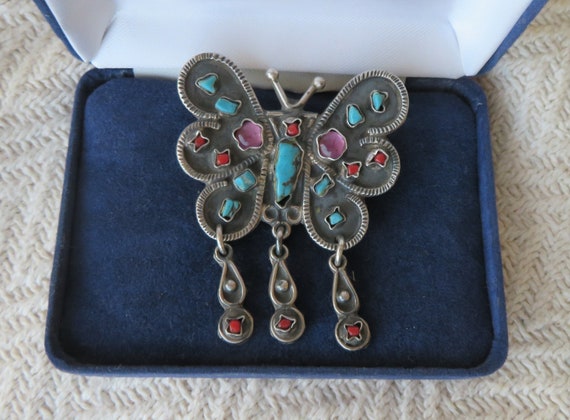 925 Sterling Silver Mexico brooch/pendant -natural