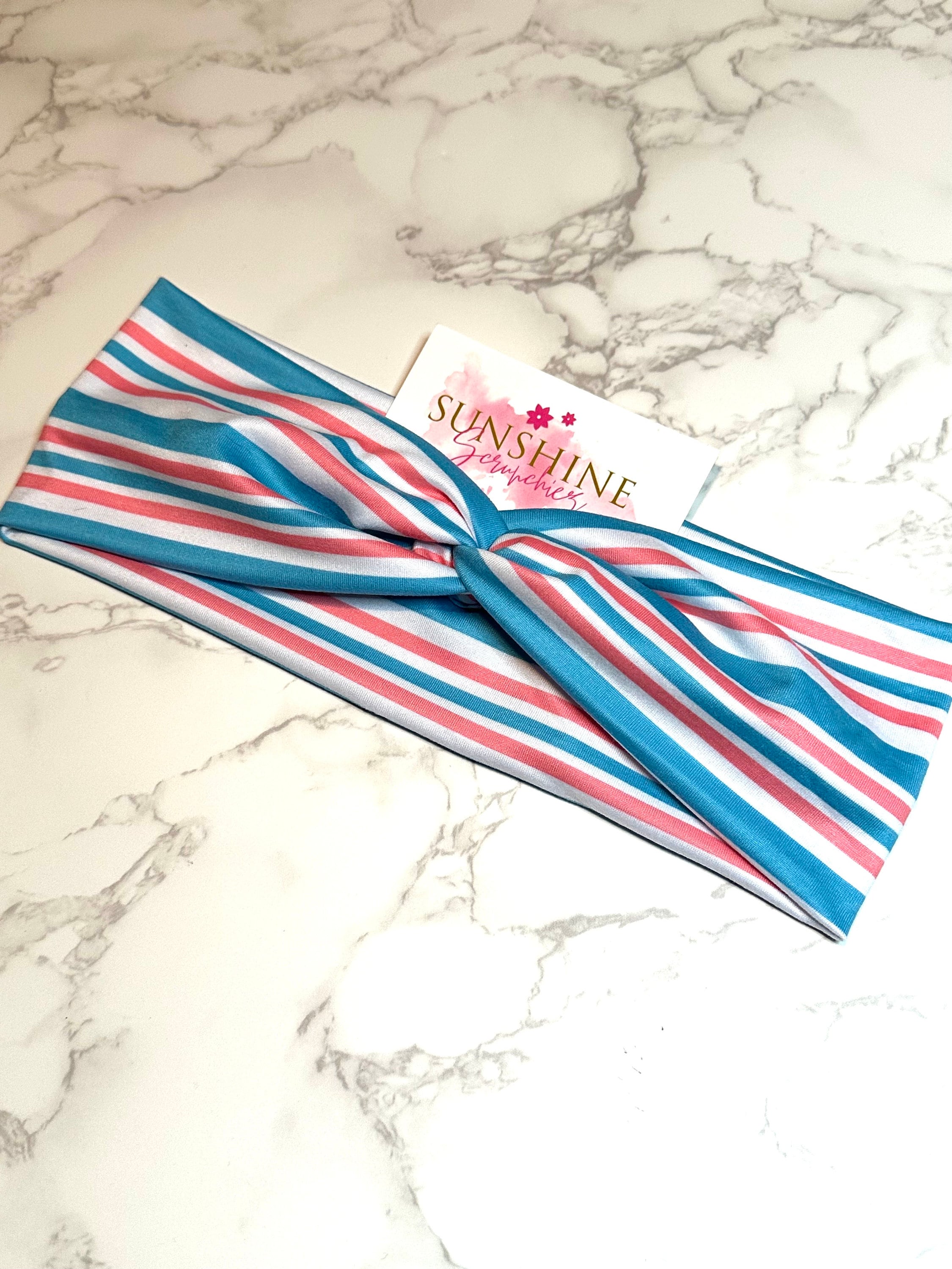 nurses L&D baby blanket stripe headband-midwife headband-hospital stripe headband-new mom gift- nurse gift-soft headband-hair accessories