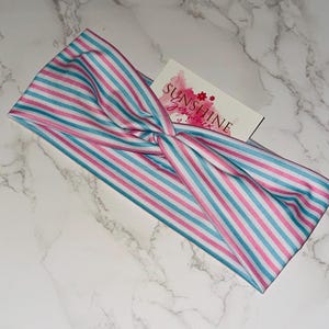 baby stripes nurses headband-nicu headband-labor and delivery headband-hair accessories-baby shower-midwife headband image 1