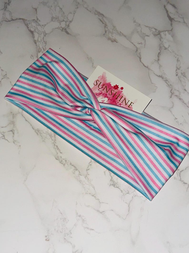 baby stripes nurses headband-nicu headband-labor and delivery headband-hair accessories-baby shower-midwife headband image 1