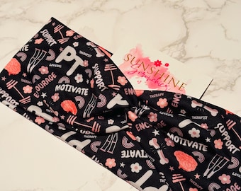 physical Therapy themed headband-womans PT headband- medical headband- soft and stretchy