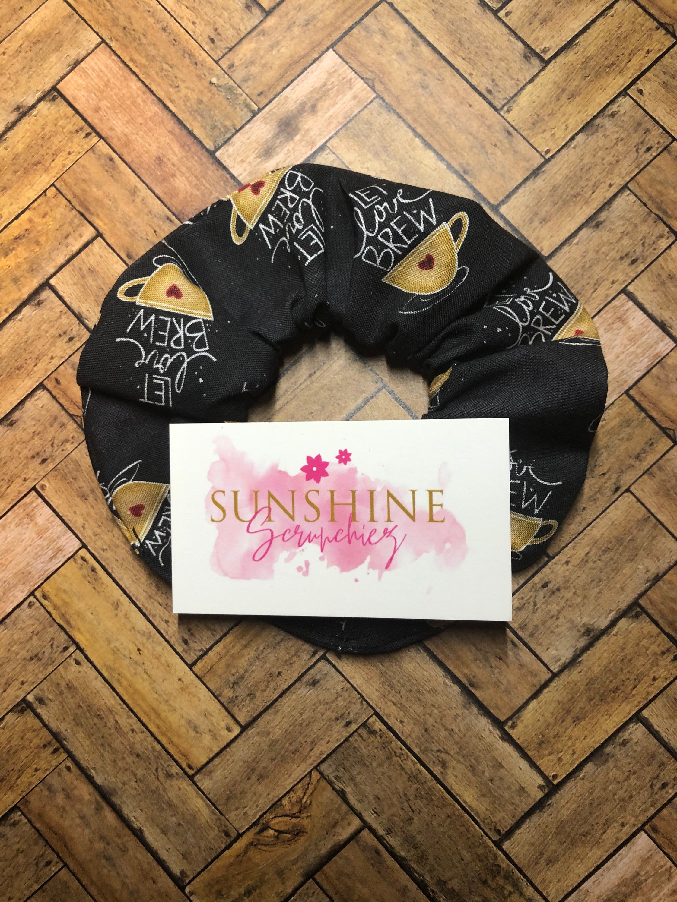 Let Love Brew Coffee Cup Scrunchiescrunchieshair Ties Etsy