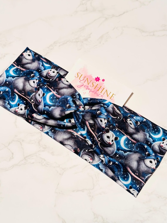 Opossum Wizard headband-possum headband-soft and stretchy