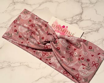 tiara rosa de galinha - macia e elástica