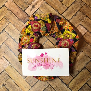 Tea time scrunchie-fruit scrunchie-ponytail-fall-hair ties- hair accessories- handmade scrunchies- scrunchies