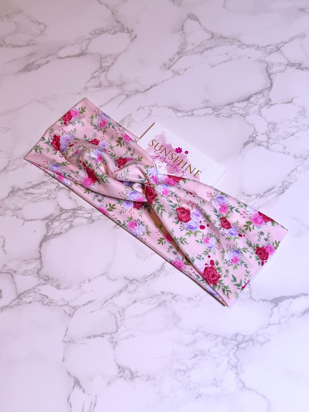Fascia Per Capelli Bohémien Con Motivo Floreale Rosa – Morbida E Elastica, Annodata, Stile Vintage Per Yoga, Accessori Donna E Ragazza