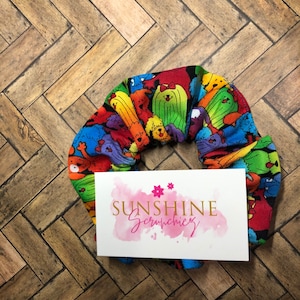 Colorful Dog scrunchies-puppy scrunchies- hair ties-scrunchie-scrunchies-handmade-hairstyle- hair accessories-