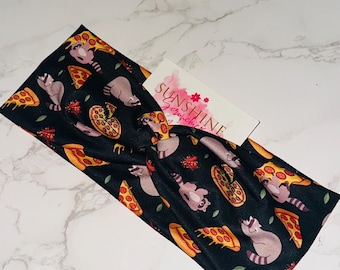 Diadema de mapache Pizza Bandit: diadema suave y elástica