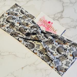 Serre-tête raton laveur mignon mais sauvage - serre-tête doux et extensible