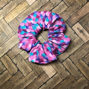 Handmade Mermaid Scrunchie: Teal, Purple, Pink Sparkles
