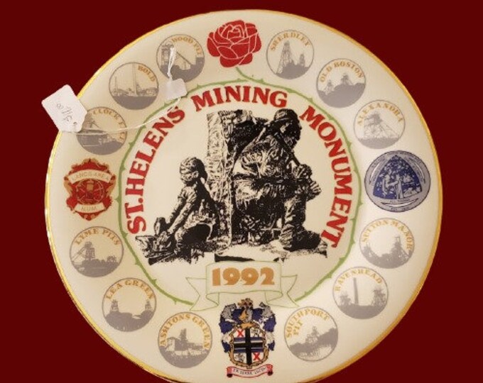 Helen\u2019s Mining Monument Plate VTG 1992 Commemorative St