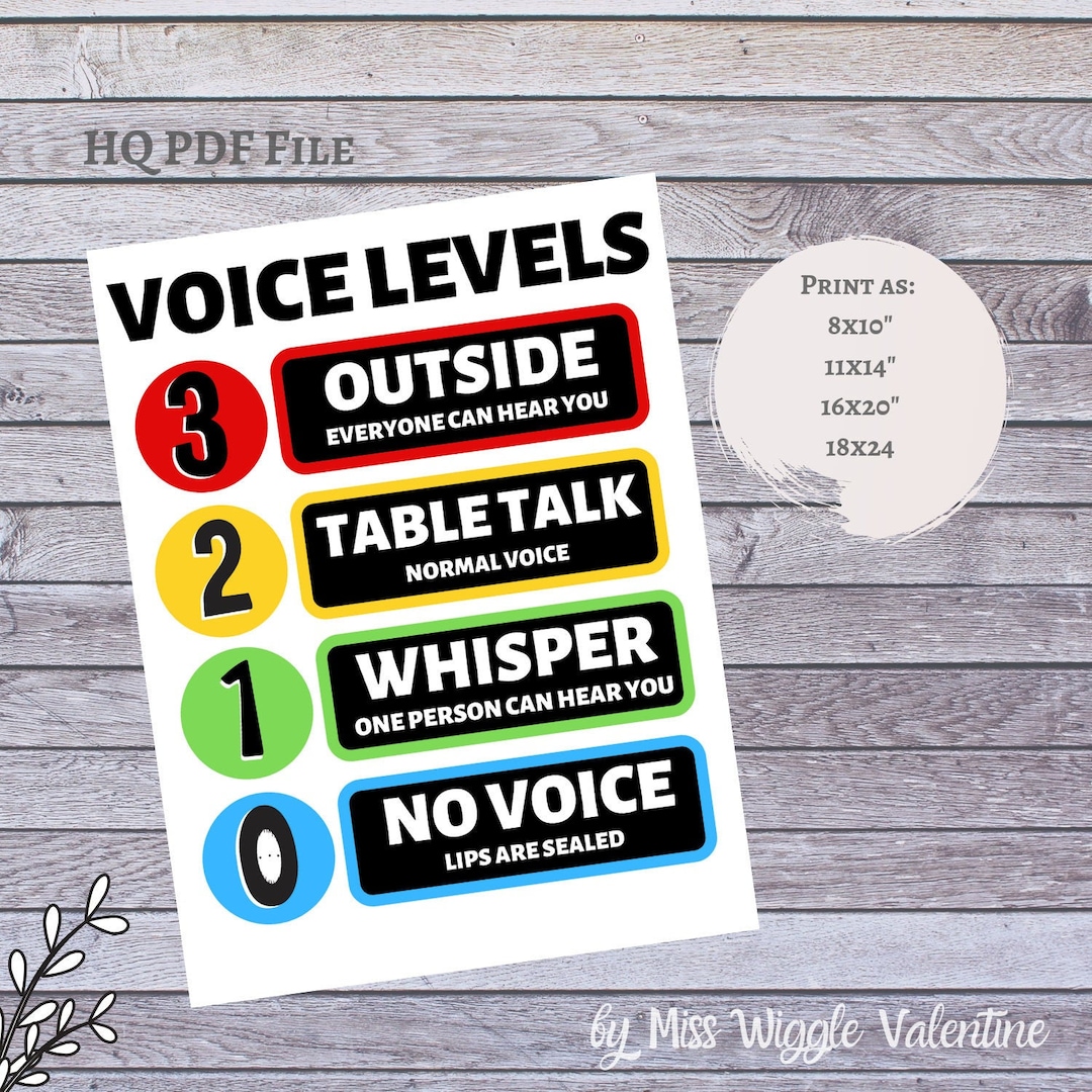 Class Noise Level, Noise Level Poster, Classroom Rules, Classroom Sign
