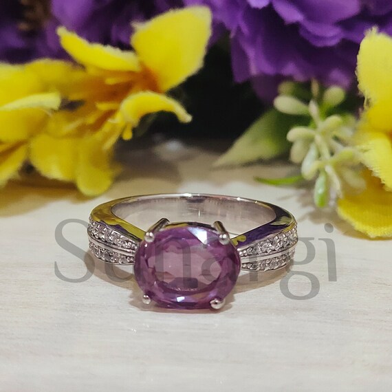 アクセサリー F37 パープルアゲートリング oval