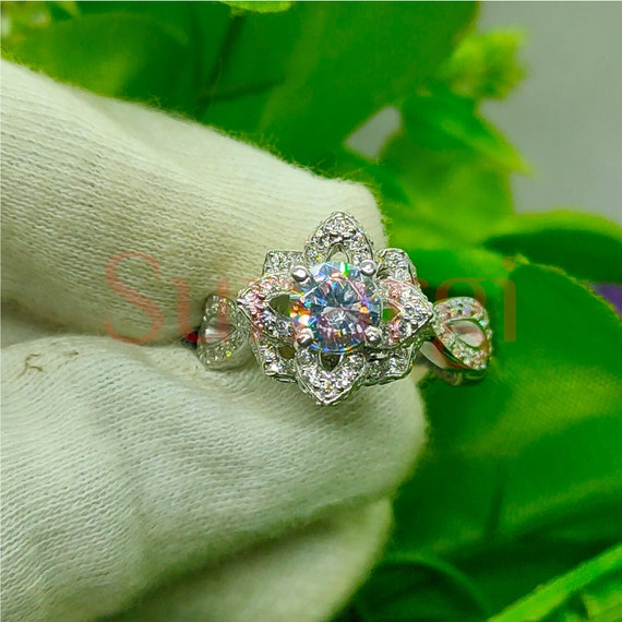 Lotus flower promise on sale ring