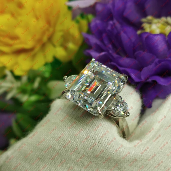Shiny White Sapphire Round Cut Ring Women Wedding Engagement Ring Size 5-10  