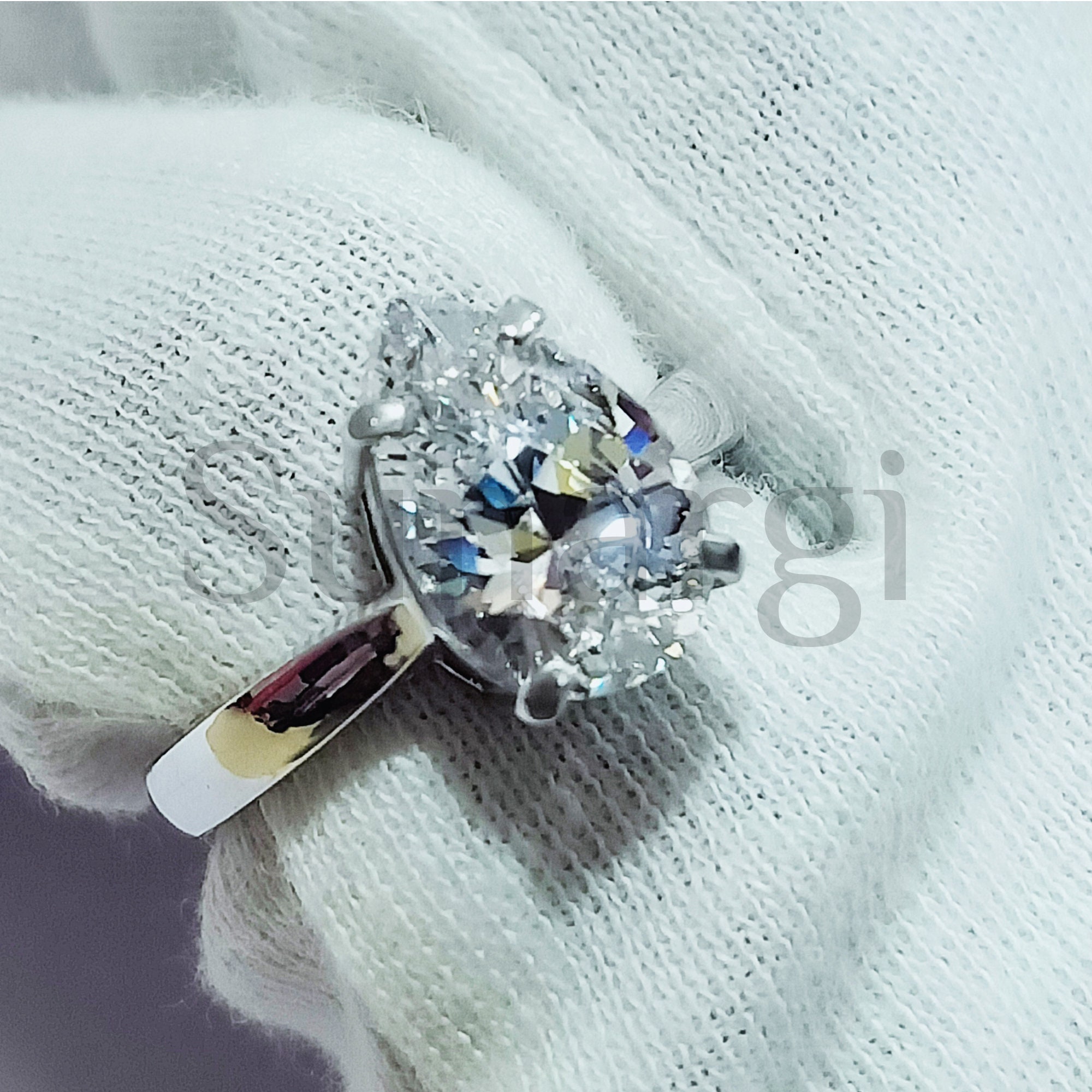 3 Carat Pear Cut White Sapphire Rings, Solitaire Engagement Ring White Gold Finish Sterling Silver, Promise Gift Womens Ring Size 4 To 12