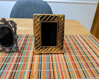 Tiny Scrying Mirror Gold Metalic Frame 4" x 5"