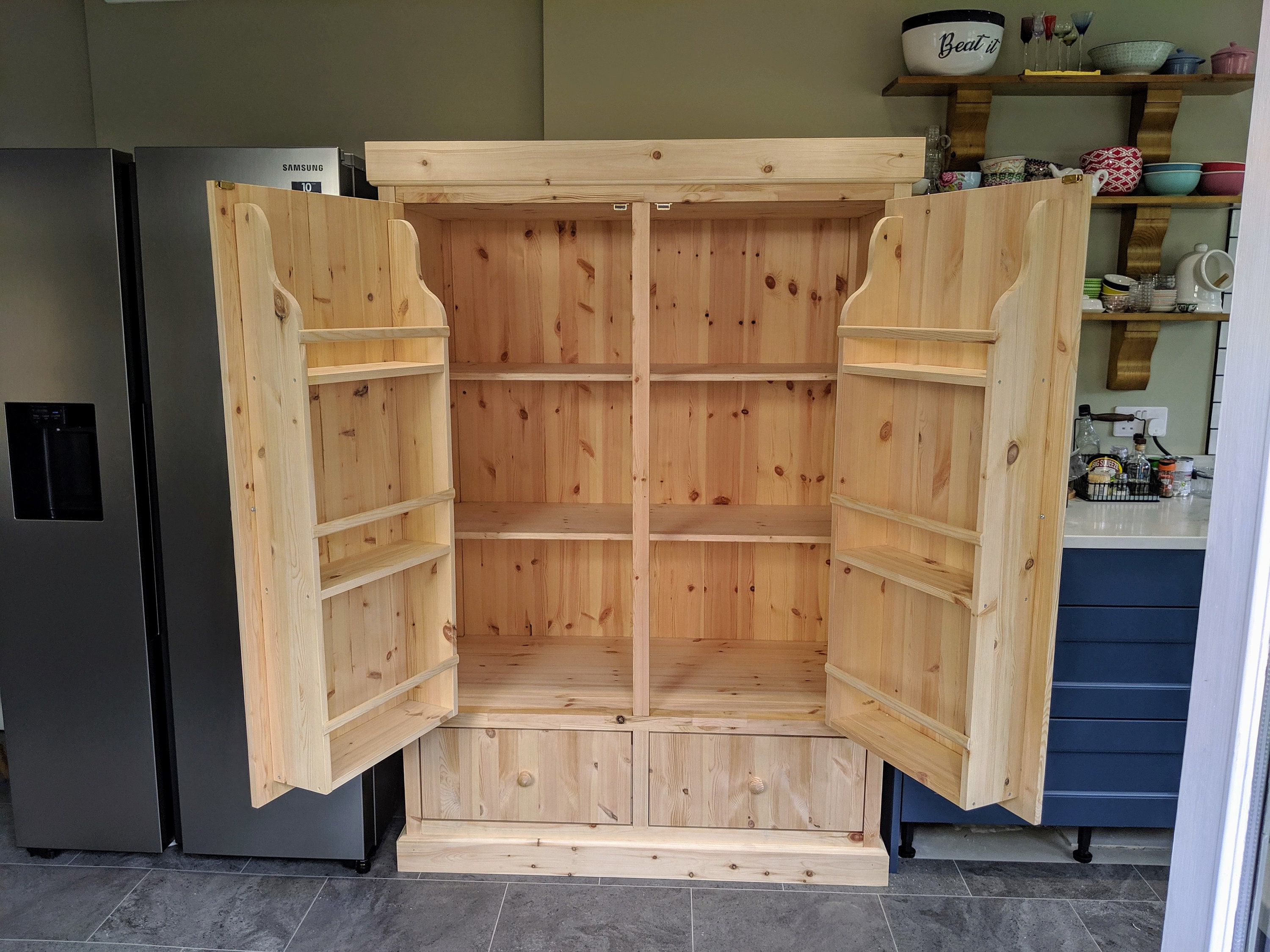 Pine Pantry Cupboard Etsy