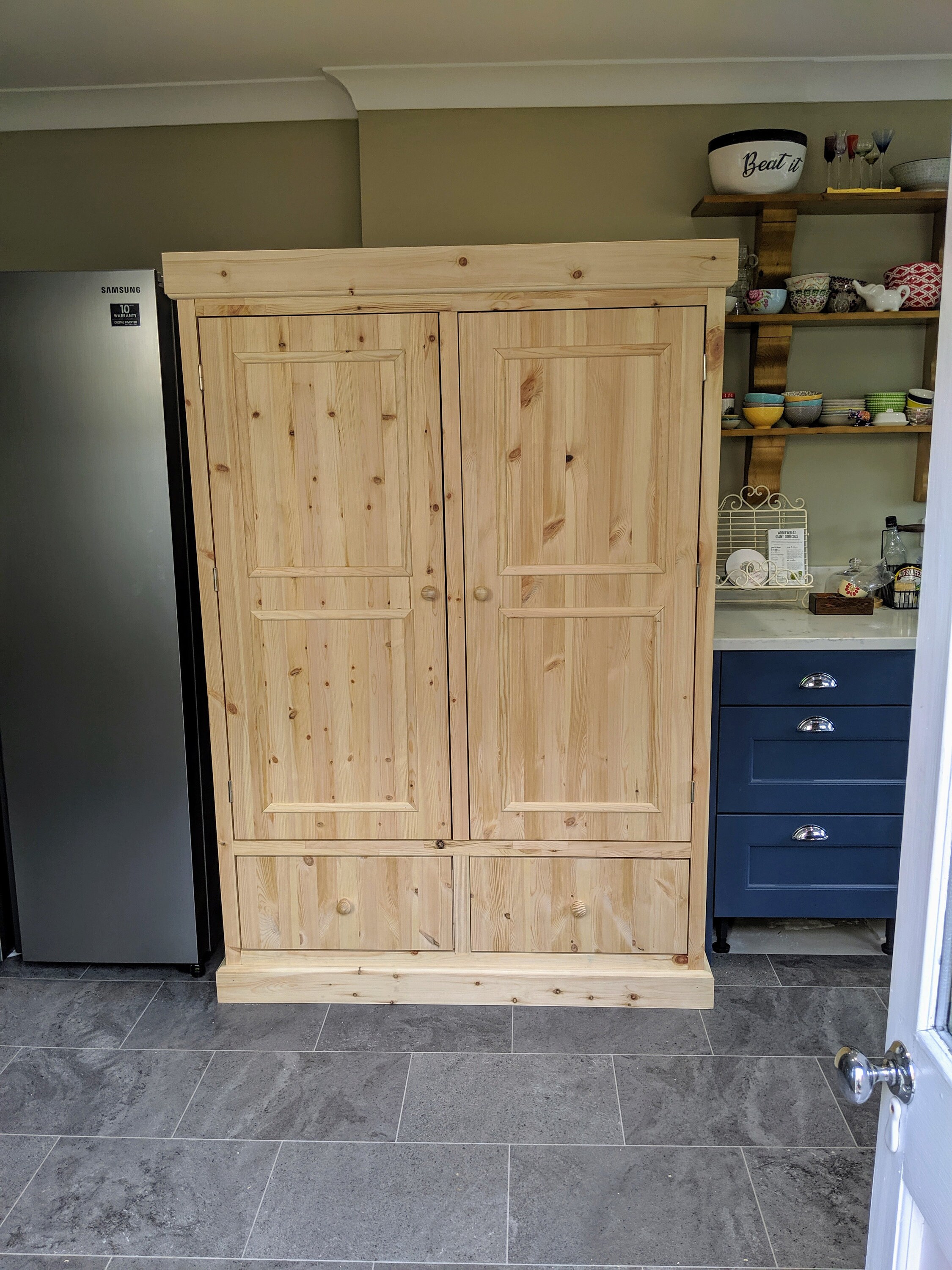 Pine Pantry Cupboard Etsy UK