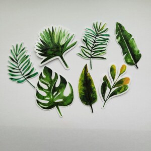Discontinued Watercolor Botanical Leaves Sticker Set | Sticker Pack | Waterproof | Botany | Plants | Water Bottle Sticker | Laptop Sticker