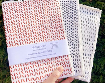 A5 Handmade Cotton-Rag Sketchbook - Khadi Paper