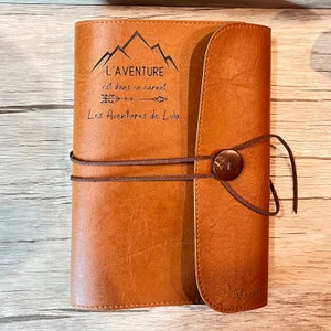 Journal de Voyage Personnalisé Vintage, Carnet d'écriture, Journal intime, Carnet de note, Carnet de Voyage Voopies. Made in France