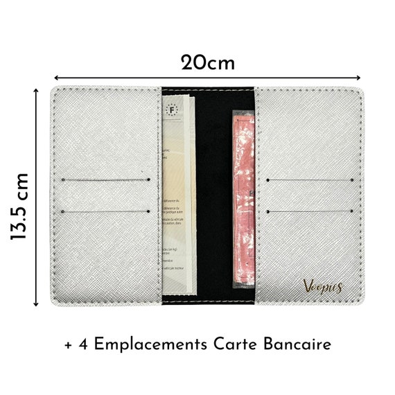 Pochette Carte Grise Personnalisée Argent, Etui Carte Grise, Porte  Assurance, Permis. Cadeau Parfait pour l'obtention du Permis -  France