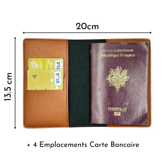 Etui pour passeport en cuir, à personnaliser. Fabrication française