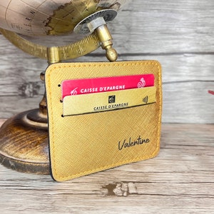 Porte Carte Personnalisé Or, Femme ou Homme. Cadeau Personnalisable