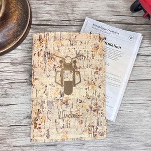 Pochette Carte Grise Personnalisée Bambou, Etui Carte Grise, Porte Assurance, Permis. Cadeau Parfait pour l'obtention du Permis