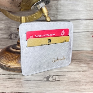 Porte Carte Personnalisé Argent, Femme ou Homme. Cadeau Personnalisable