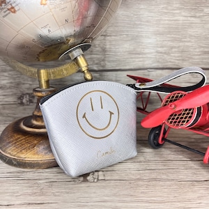 Personalisierte Geldbörse aus Silber. Frau, Mann oder Kind. Anpassbares Geschenk