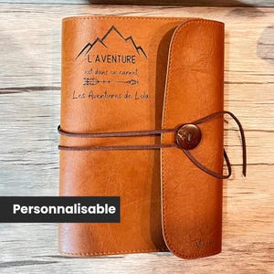 Carnet de Voyage Personnalisé Rechargeable Vintage, Journal de voyage, d'écriture, de notes ou intime by Voopies. Made in France