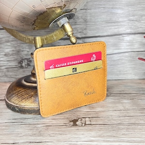 Personalized Camel Card Holder, Woman or Man. Customizable Gift