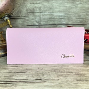 Billetero Mujer Rosa Personalizado. Hecho en Francia, en nuestro taller en Sarthe, Voopies