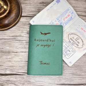 Passport Cover Personalized Green