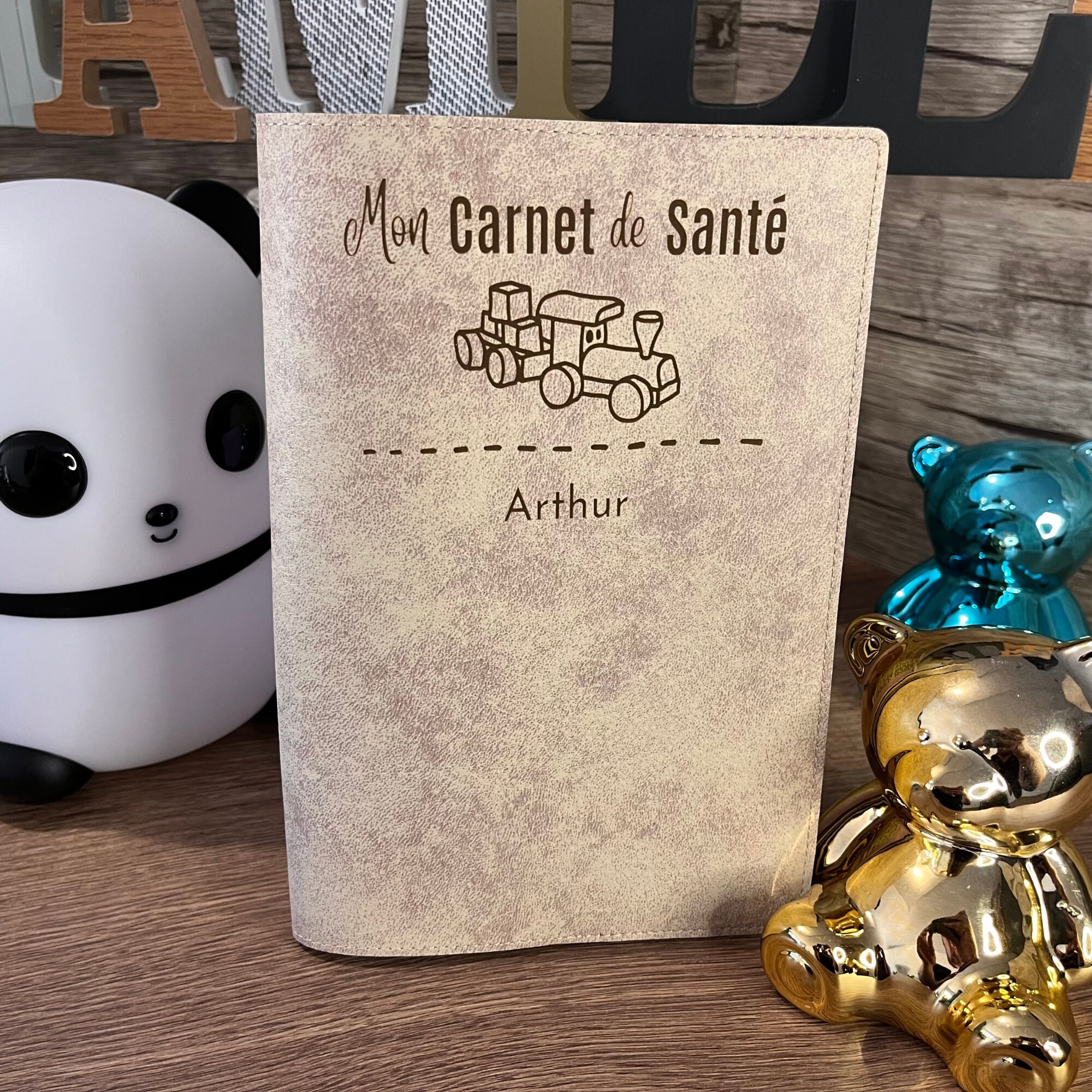 Cookie Personalized Health Book Cover, Health Book Case Made in France. Perfect gift for a Birth