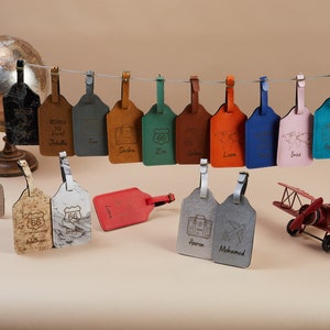 Personalized Luggage label holder, Suitcase label. Gift for travel lover.