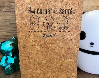 Funda para libreta de salud personalizada Lieja, funda para libreta de salud fabricada en Francia. Regalo perfecto para un nacimiento.