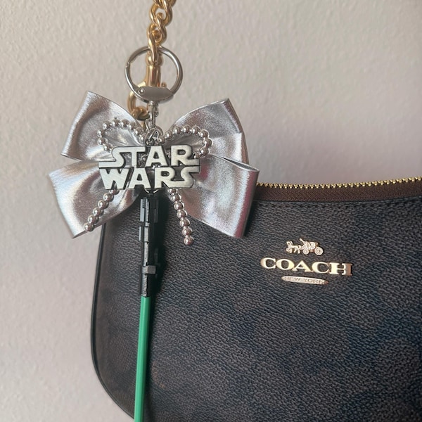 Light-Saber coquette key chain; Star Wars key chain