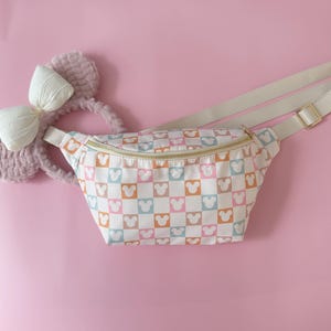 Checkered Large Fanny Pack; Fanny Pack; Disney Fanny Pack; ;  Disney Fanny Pack; Summer Fanny Pack; Spring Fanny pack