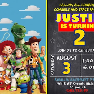 Toy Story Einladung, Toy Story-Geburtstagseinladung