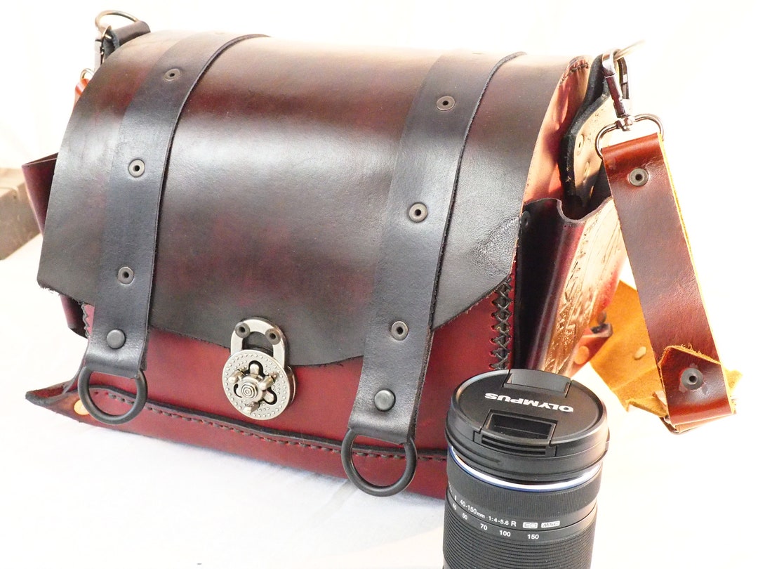 Customizable Handmade Leather Camera Bag With Padded Interior Etsy