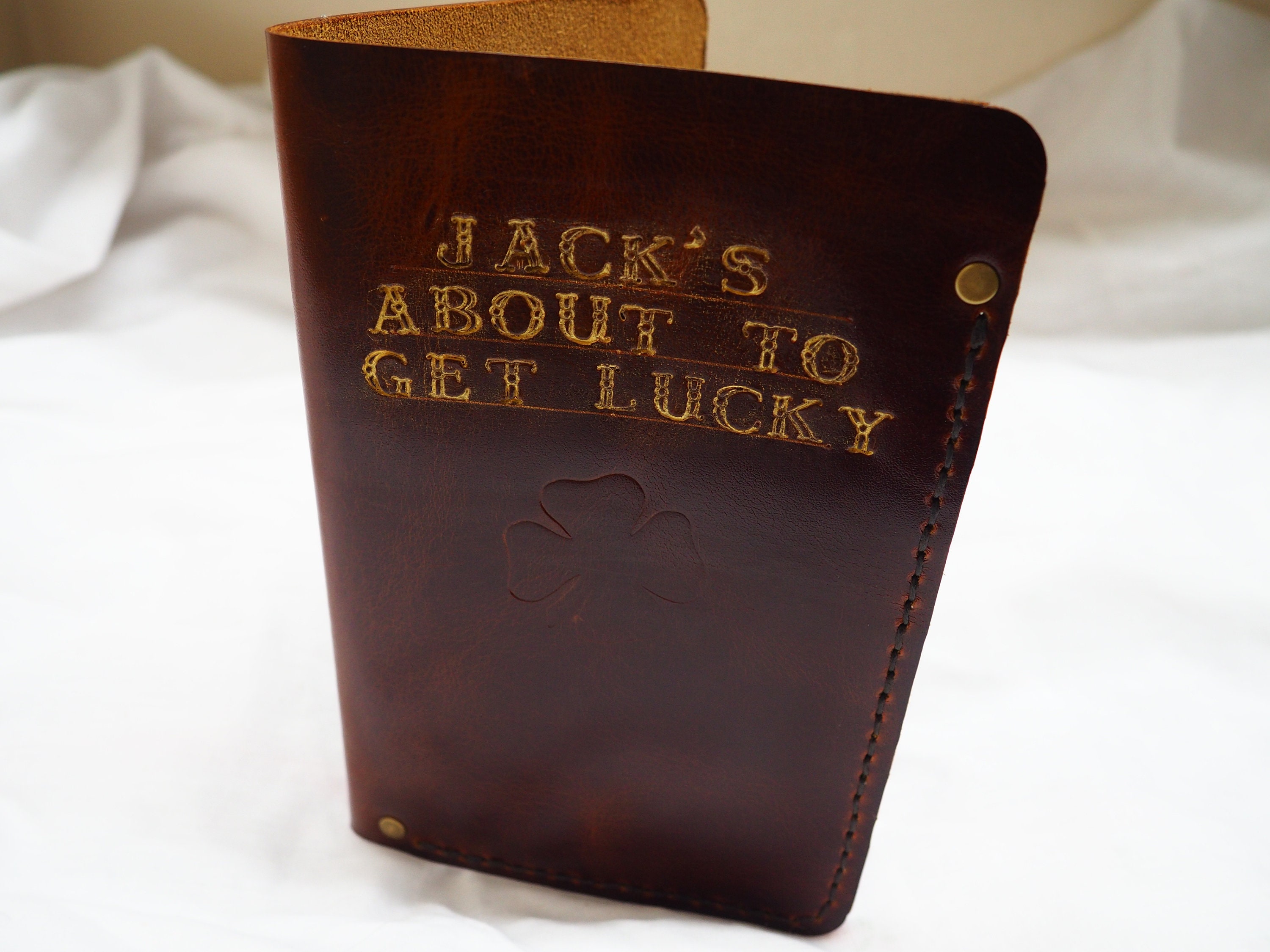Personalized Leather Lottery Ticket Holder Custom Leather Etsy