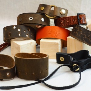 Hand Made Leather Scarf Cuffs, Leather Shawl Wrap, Cowl Cuff, Genuine Leather Bracelet, Custom Wristband, Personalized Leather Cuff