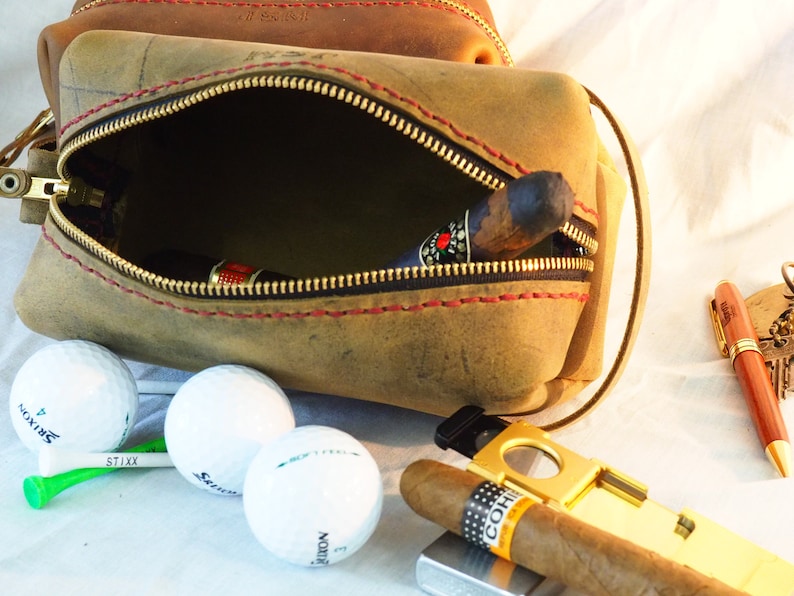 Golf Caddy Bag Cigar Case Small Dopp Kit Great Fathers Day Etsy